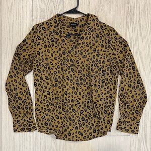Leopard Print button up shirt